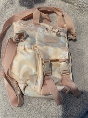 Blossilates Pale Pink Floral Drawstring Crossbody Bag